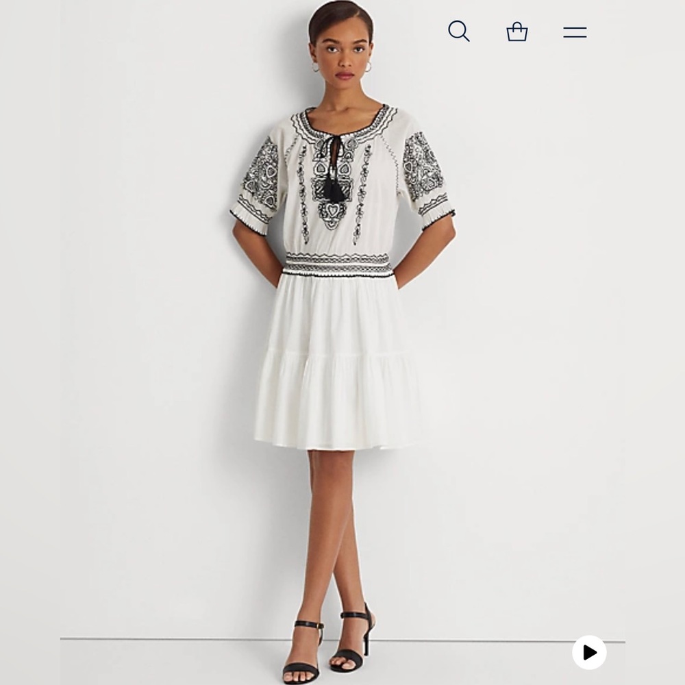 New! POLO Ralph Lauren Cotton Voile Dress